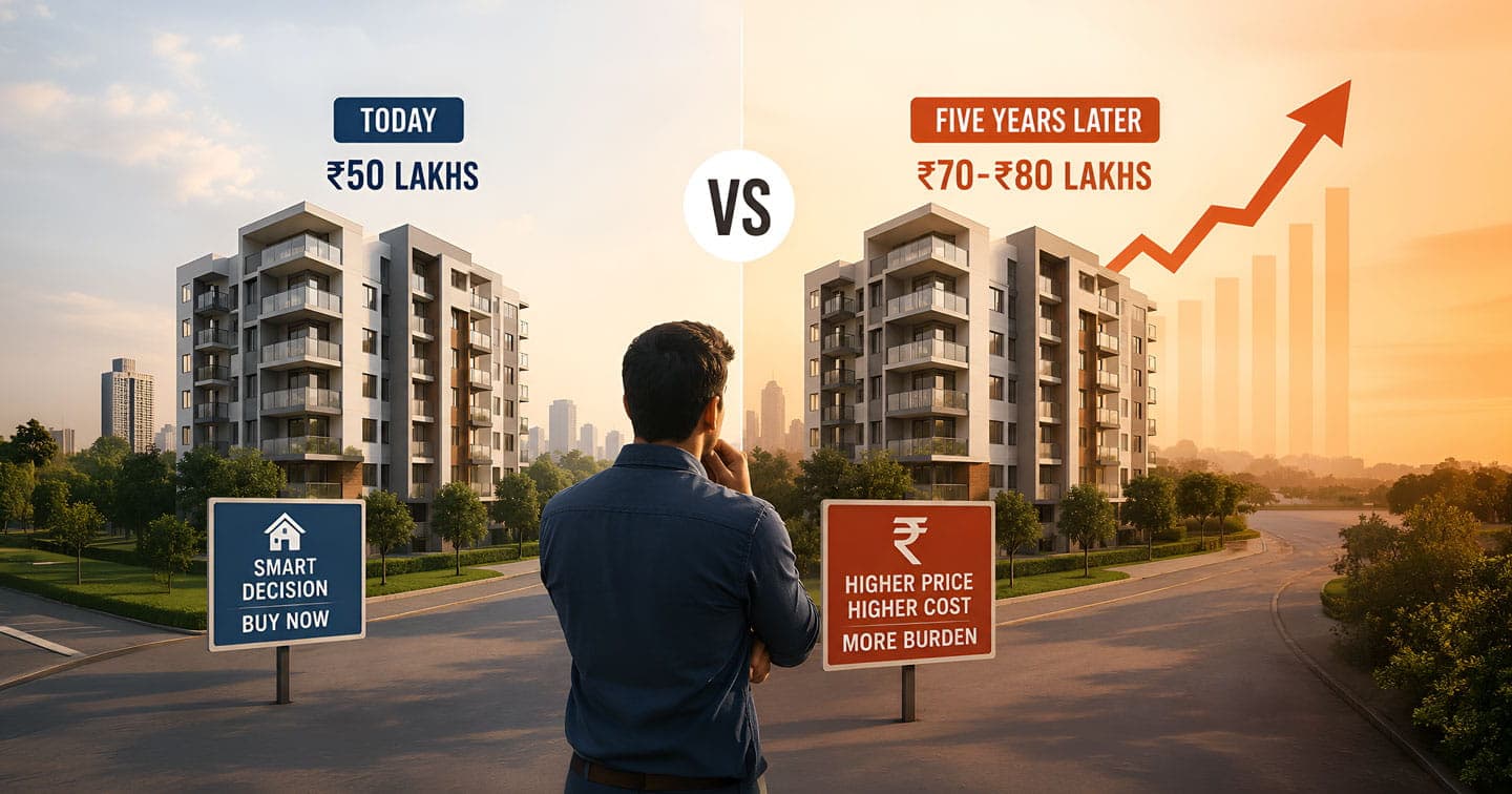 ₹50 Lakhs Today vs ₹50 Lakhs Five Years Later: Why Delaying Your Home Purchase Could Cost More