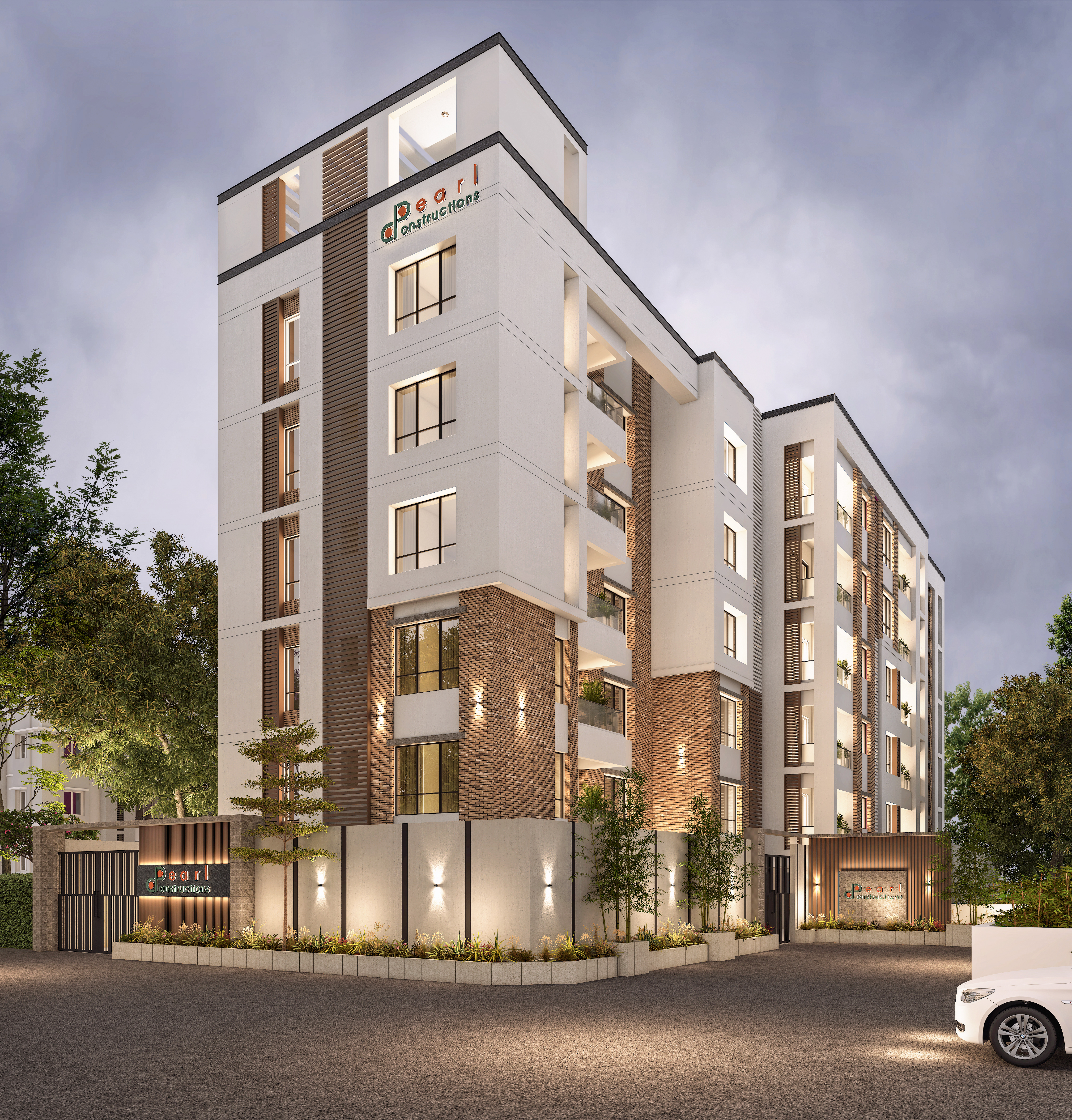 Elevation View of Pearl Aakshaya 3BHK Apartments in Perungalathur